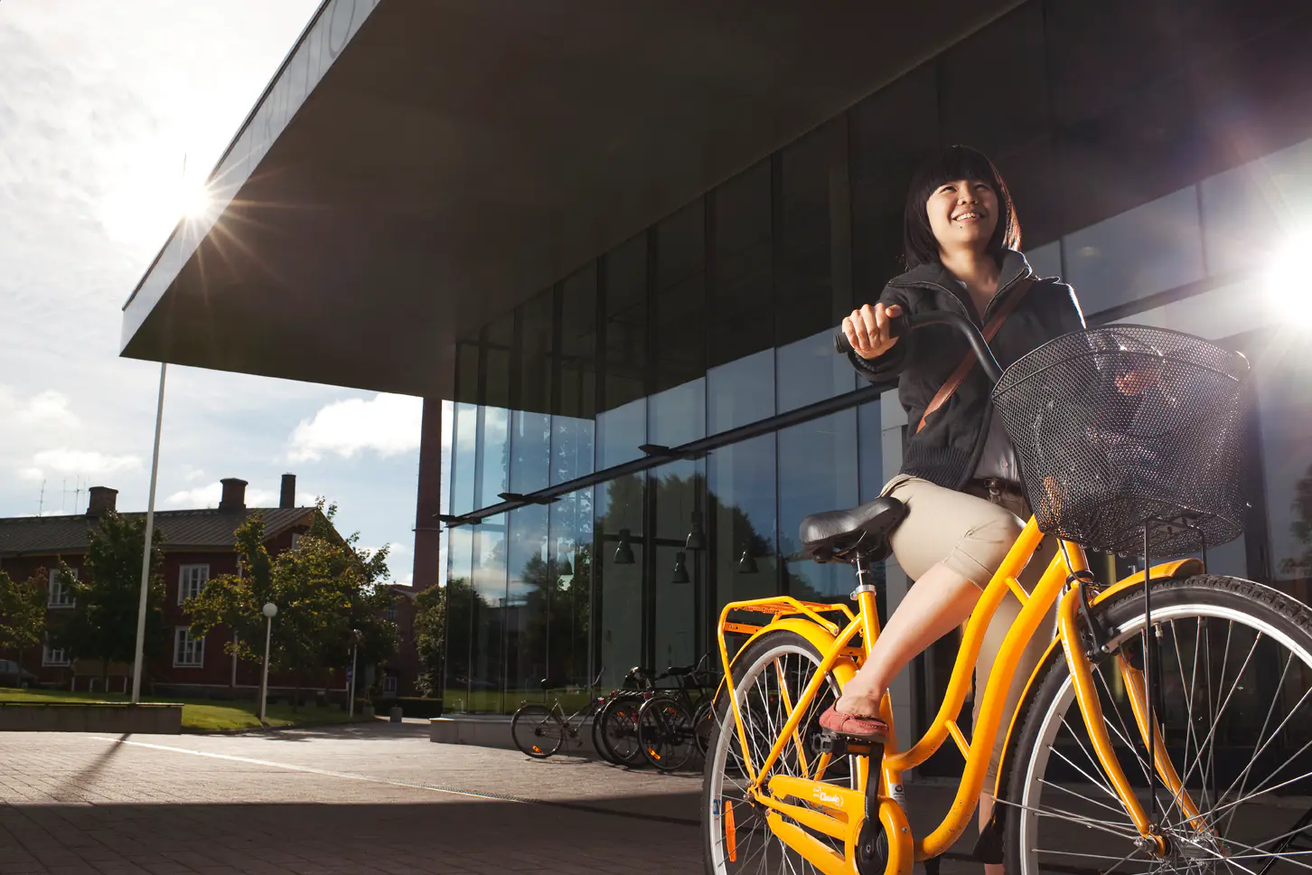 Campus is close to the city and accessible by bike
