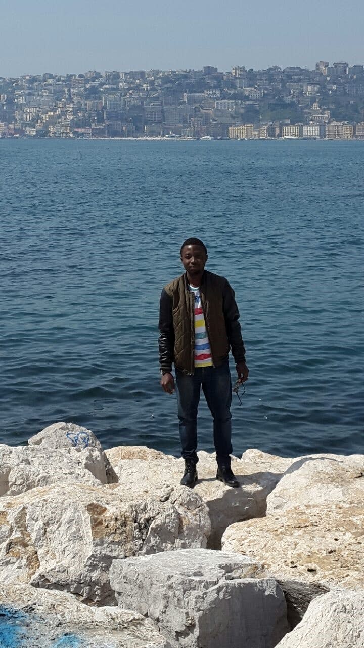 Richard Olutola studying in Rome