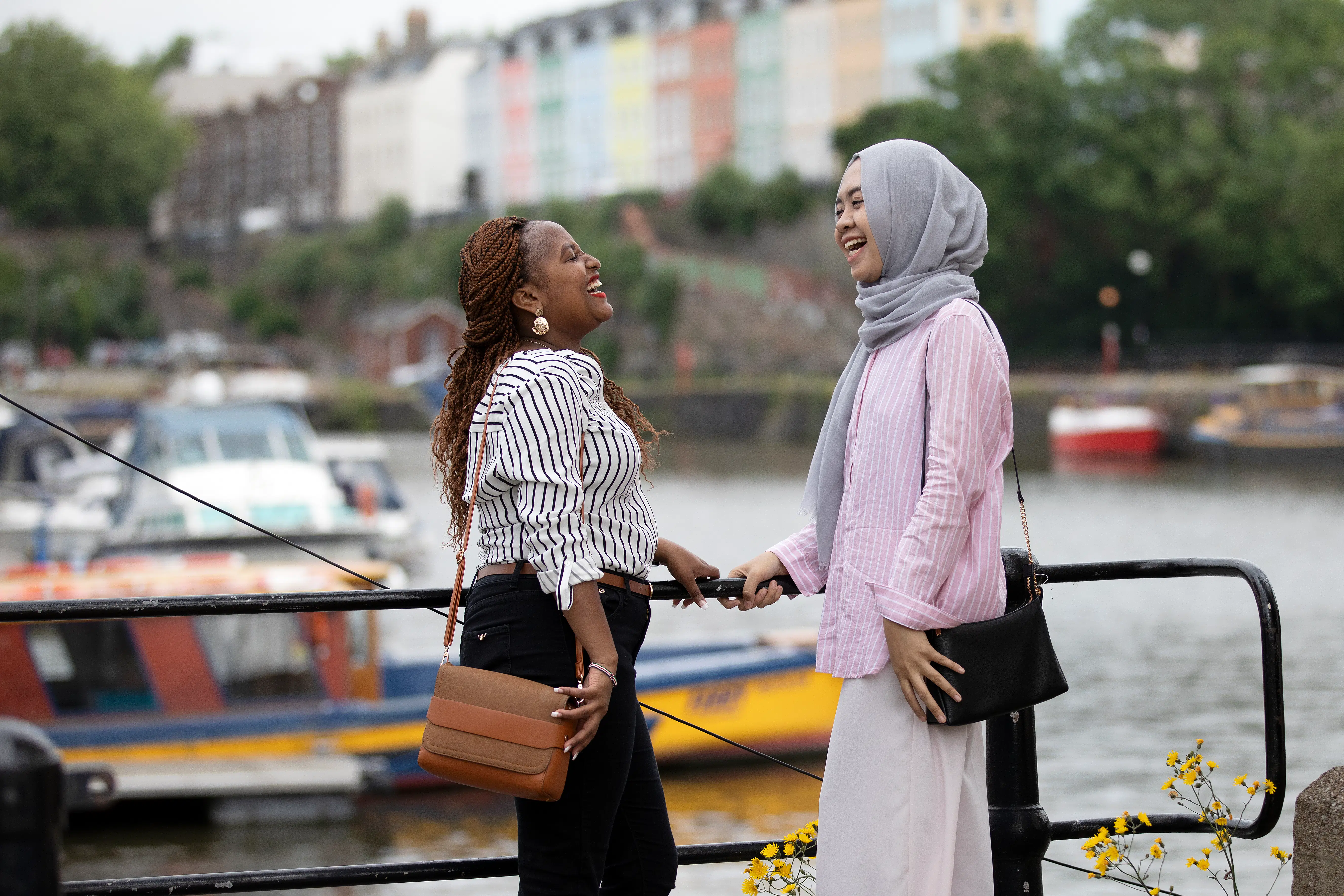 Students by the harbourside