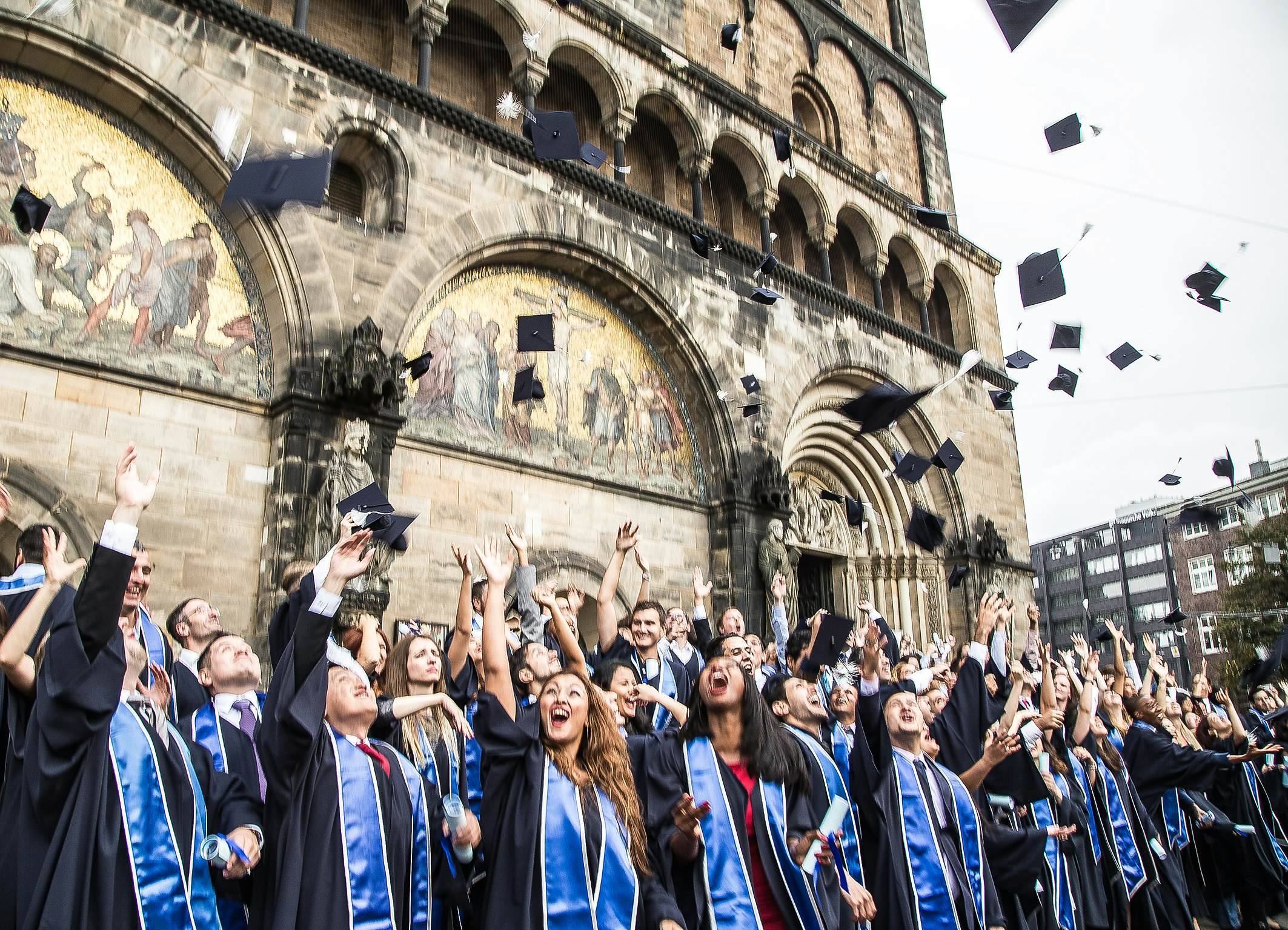 Graduation - hat throwing