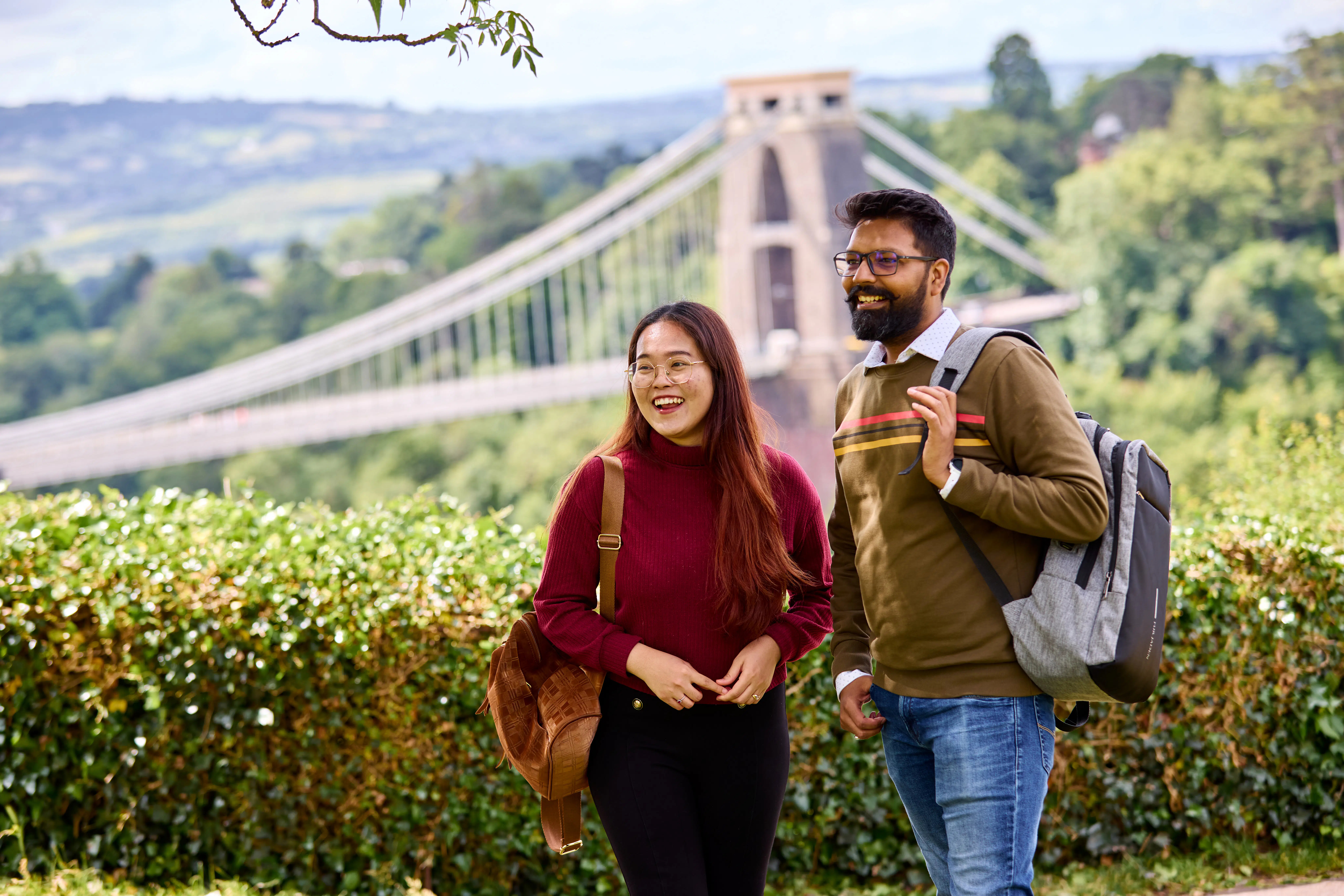 Students by Clifton Suspension Bridge