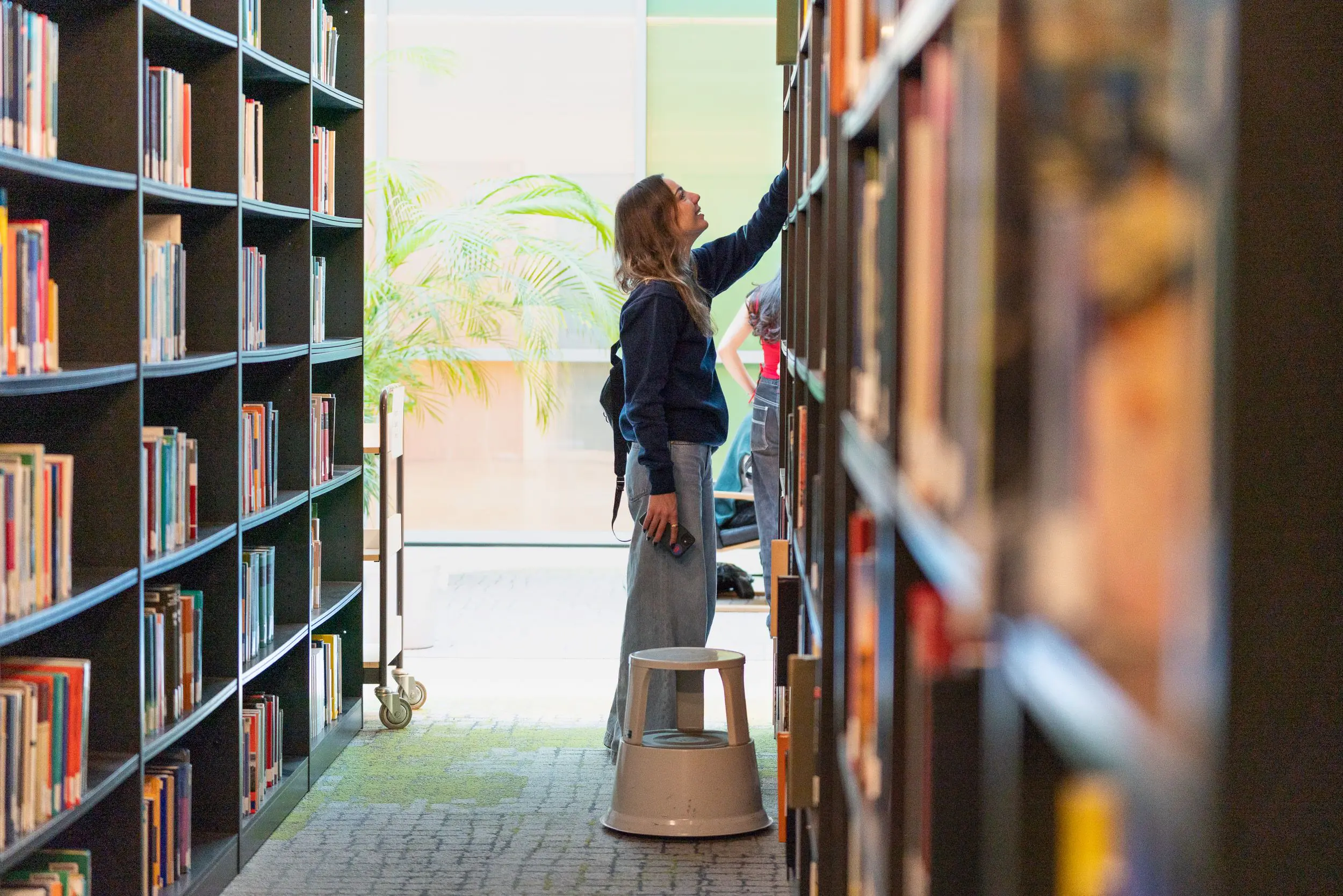Student in the IRC Library